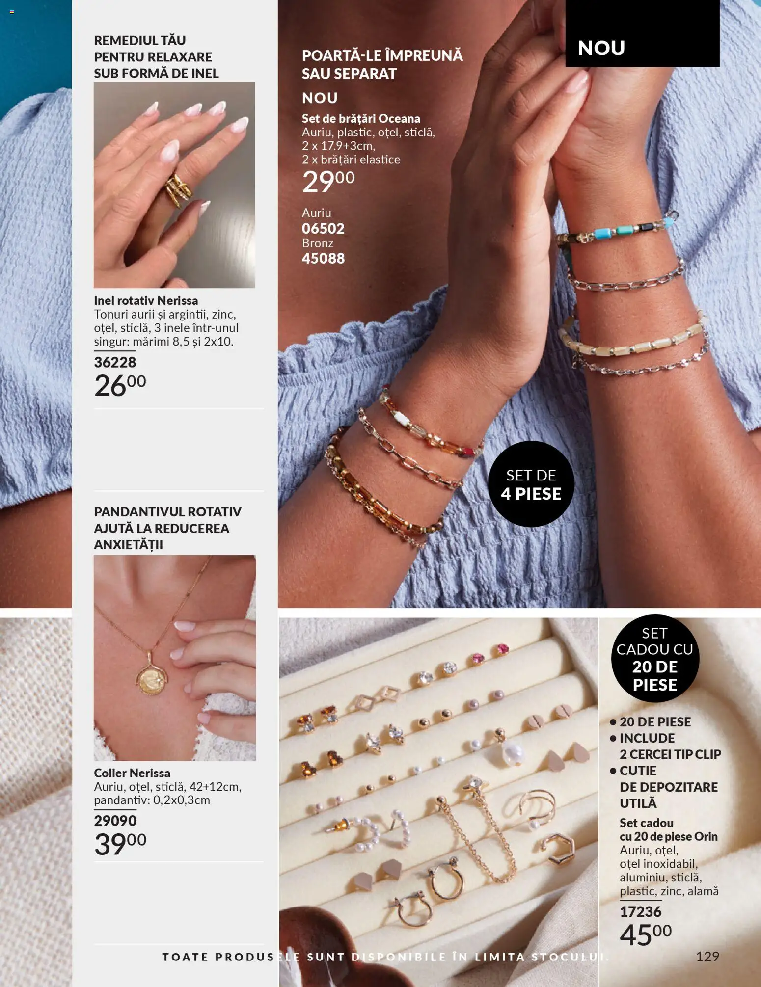 Noul catalog Avon – valabil de la 01.03.2026 | Pagină: 131 | Produse: Cercei, Colier, Inel, Cutie