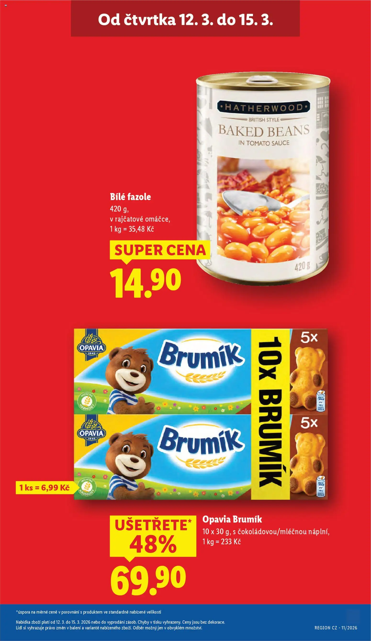 Lidl leták od 12.03.2026 | Strana: 5 | Produkty: Fazole, Brumik