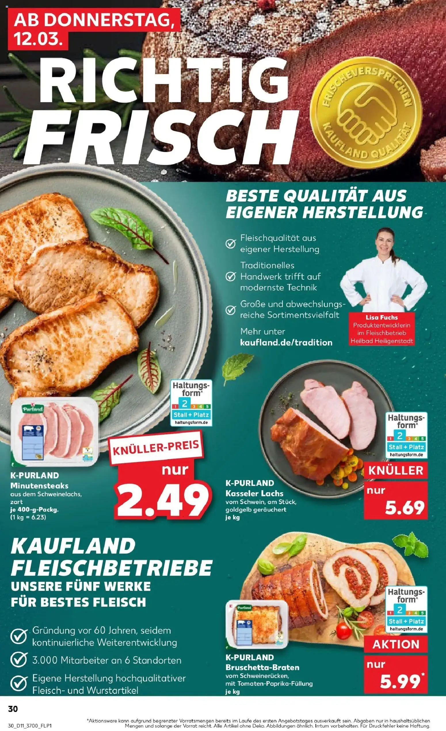 Kaufland Prospekt Bentwisch	 – gültig ab 09.03.2026 | Seite: 42 | Produkte: Lachs, Steak, Fleisch
