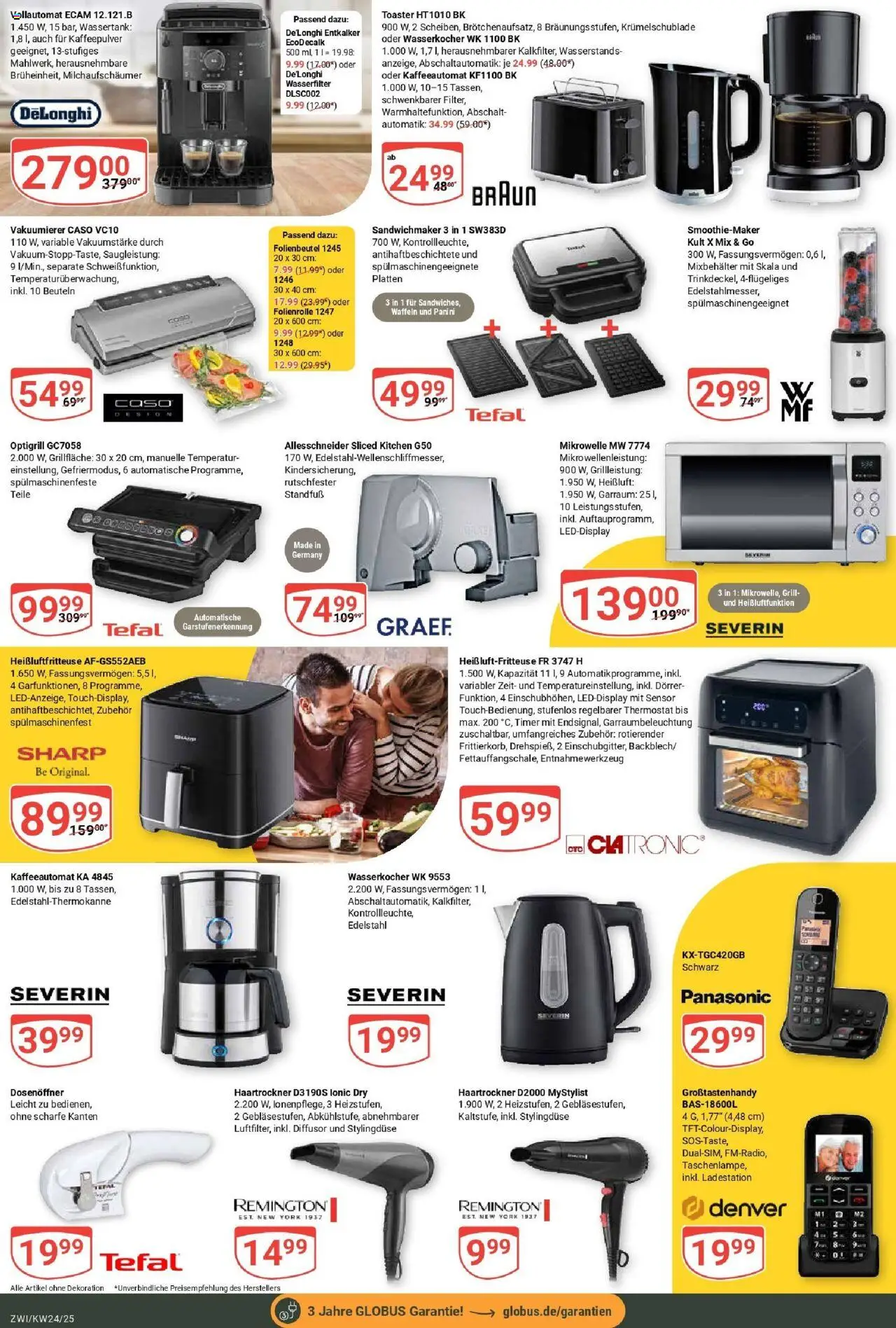 Globus prospekt Zwickau	 - gültig ab dem 08.06.2025 | Seite: 25 | Produkte: Grill, Wasserkocher, Haartrockner, Sandwichmaker