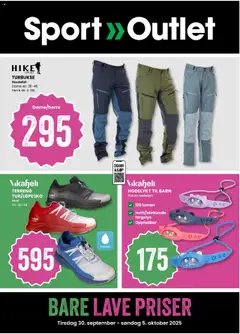 Forhåndsvisning av Sport Outlet kundeavis gyldig fra 30.09.2025