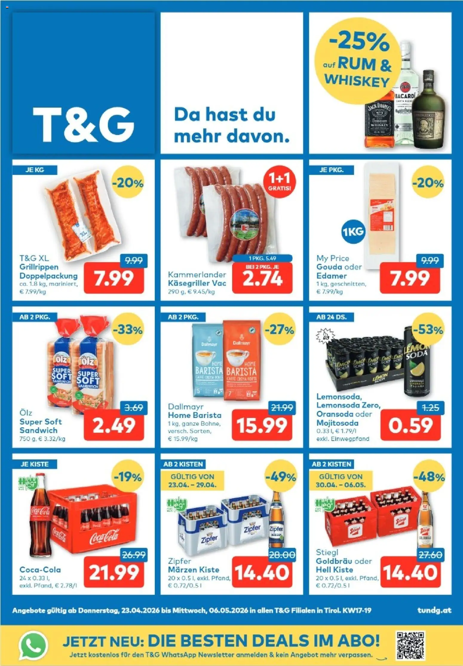 T&G Tirol gültig ab 23.04.2026 | Seite: 1 | Produkte: Whiskey
