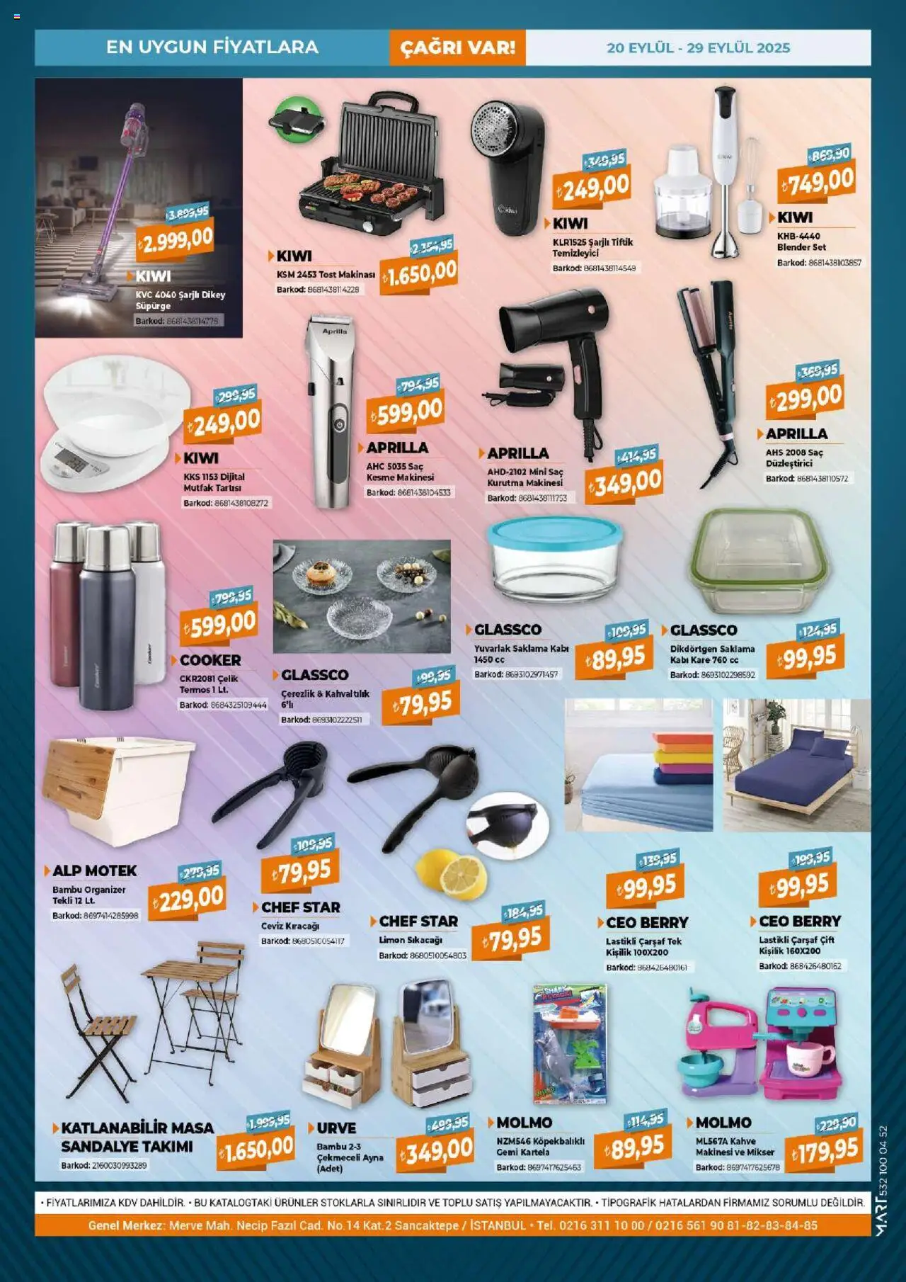 Çağrı Market Katalog - 20.09.2025 tarihinden itibaren geçerlidir | Sayfa: 16 | Ürünler: Mikser, Masa, Blender, Kahve