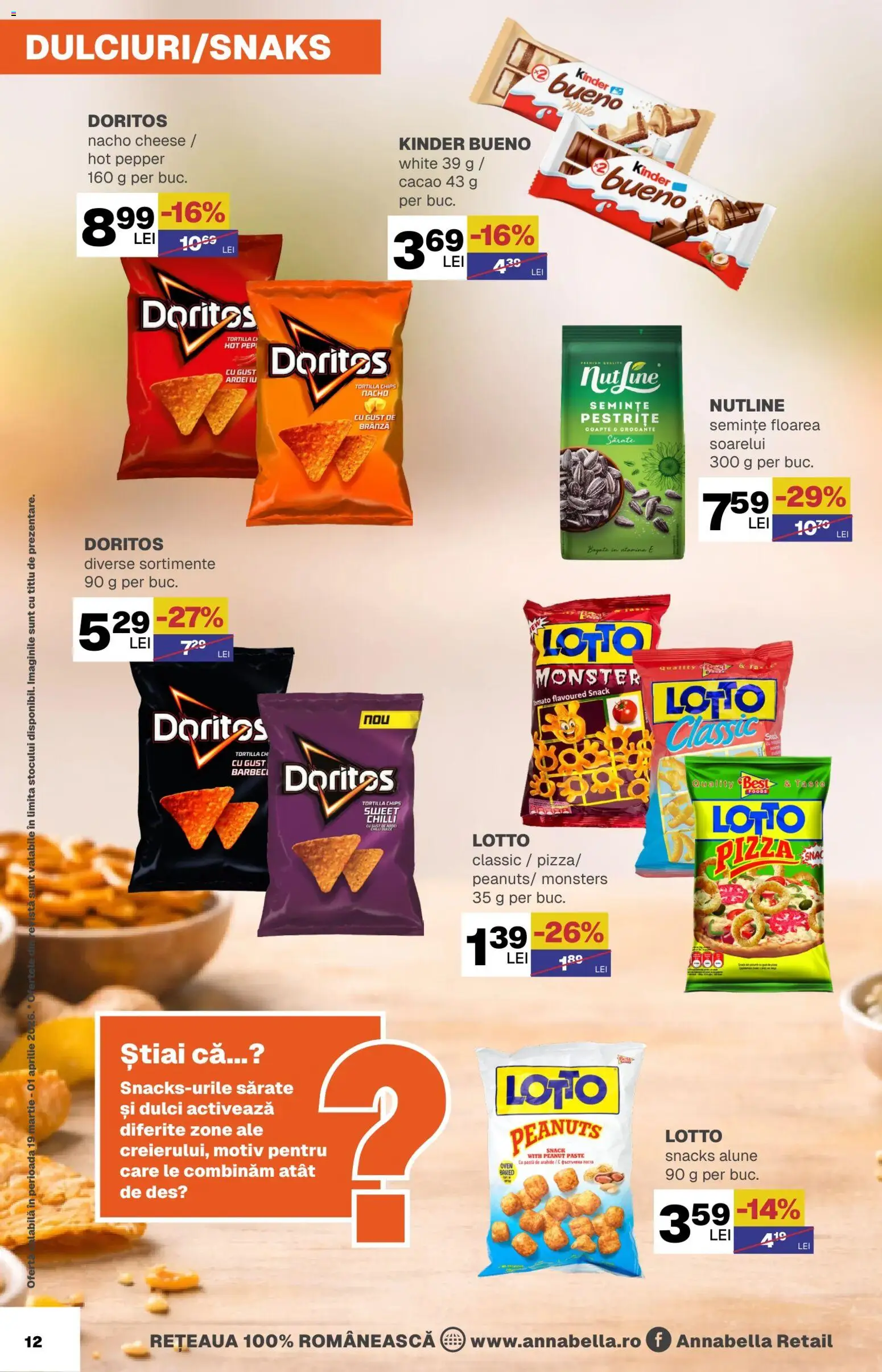 Noul catalog Annabella – valabil de la 19.03.2026 | Pagină: 12 | Produse: Chilli, Semințe, Brânză, Pizza