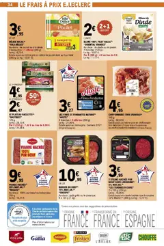 E.Leclerc - Prévisualisation de VIANDE HACHÉE, 20% MAT.GR. Au choix : 100% pur bœuf ou bolognaise. 700 g. valide à partir de 02.12.2025 | Page: 34
