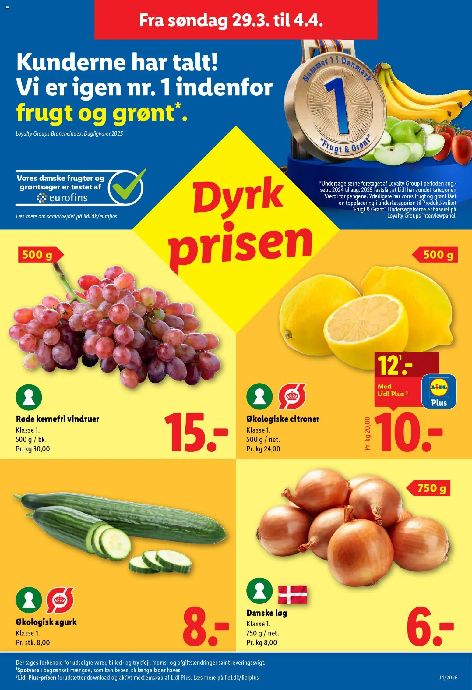 Lidl tilbudsavis – gyldig fra 29.03.2026 | Side: 5 | Produkter: Citroner, Løg, Vindruer, Søm