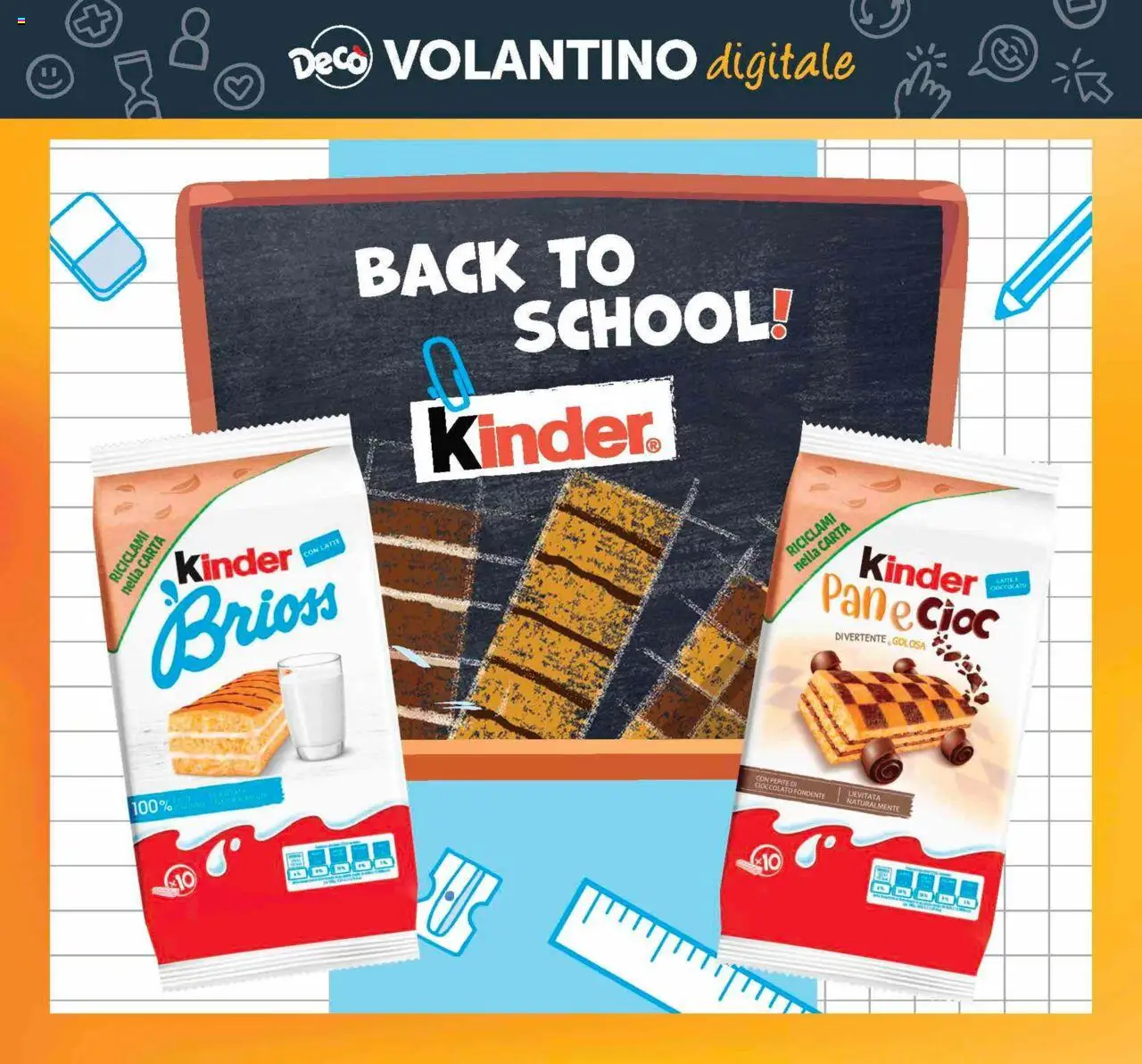 Volantino Decò del 21.08.2025 | Pagina: 28 | Prodotti: Pane, Cioccolato, Latte