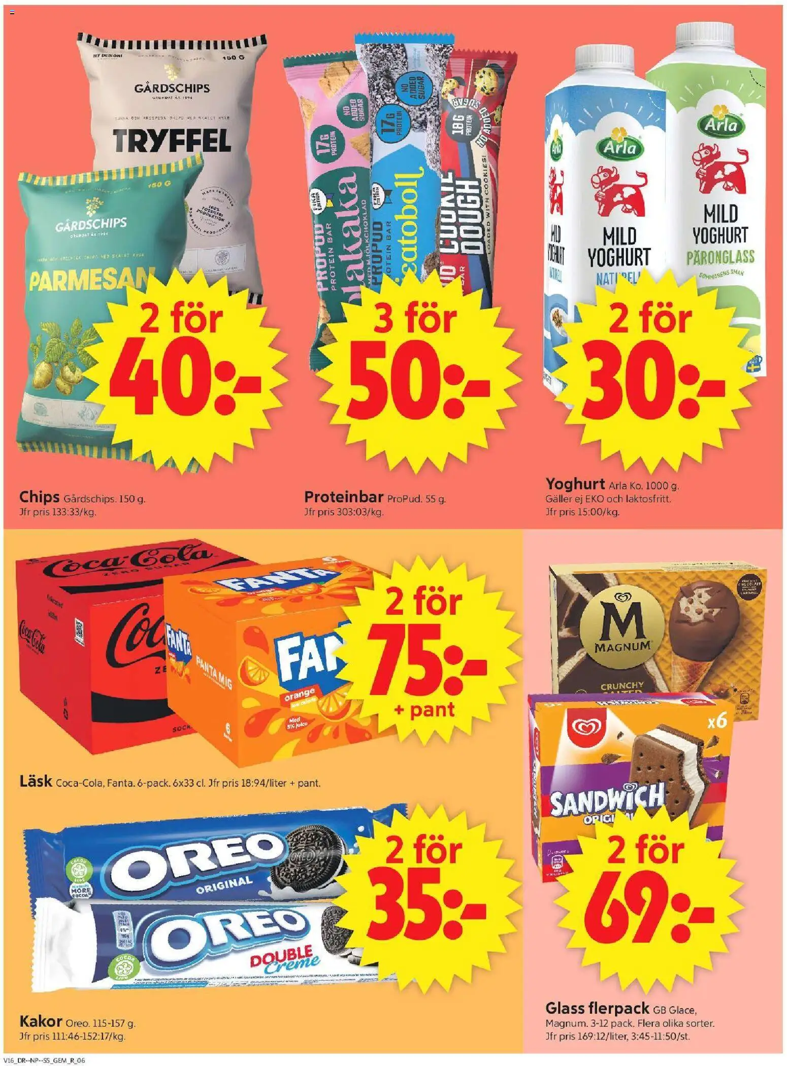 ICA Supermarket reklamblad aktuell från 13.04.2026 | Sida: 8 | Produkter: Galler, Chips, Oreo, Yoghurt