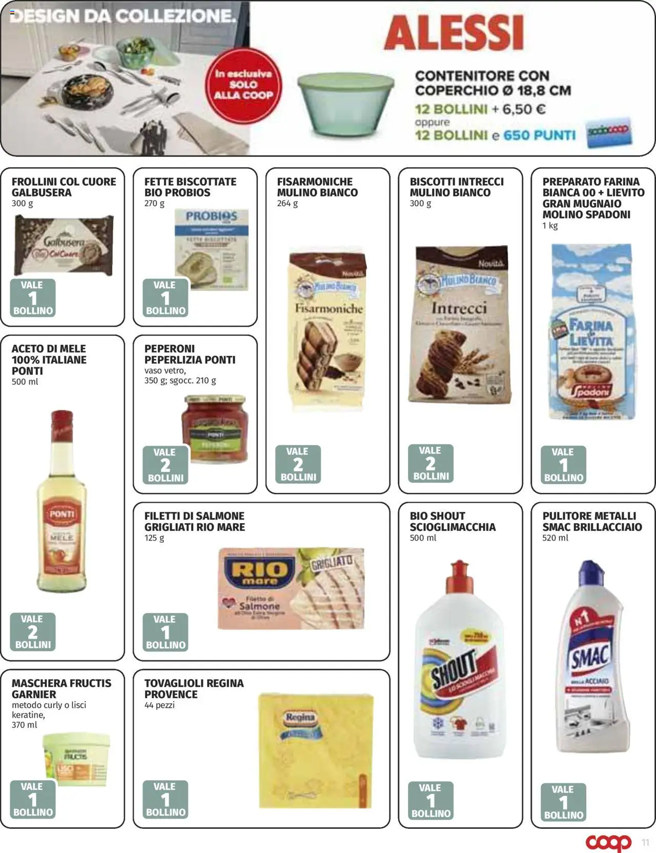 Volantino COOP del 16.10.2025 | Pagina: 11 | Prodotti: Peperoni, Biscotti, Farina, Vaso