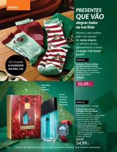 Pré-visualização Conjunto 3 Pares de Meias para Ele Christmas (Moda), Vermelho e verde. Inclui 3 pares. 98% poliéster, 2% elastano. Tamanho único: comprimento do pé 24 cm aprox. válido de 01.12.2025 | Página: 182