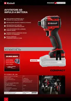 Anteprima del volantino Einhell volantino Elettroutensili  valido a partire dal 17.03.2026 | Pagina: 26 | Prodotti: Avvitatore, Adattatore, Scatola, Batterie