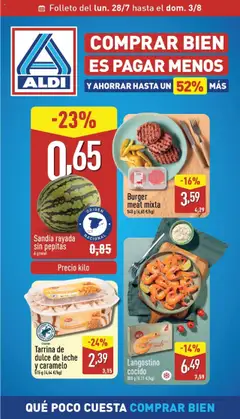 Vista previa Aldi folleto Baleares válido desde el 28.07.2025