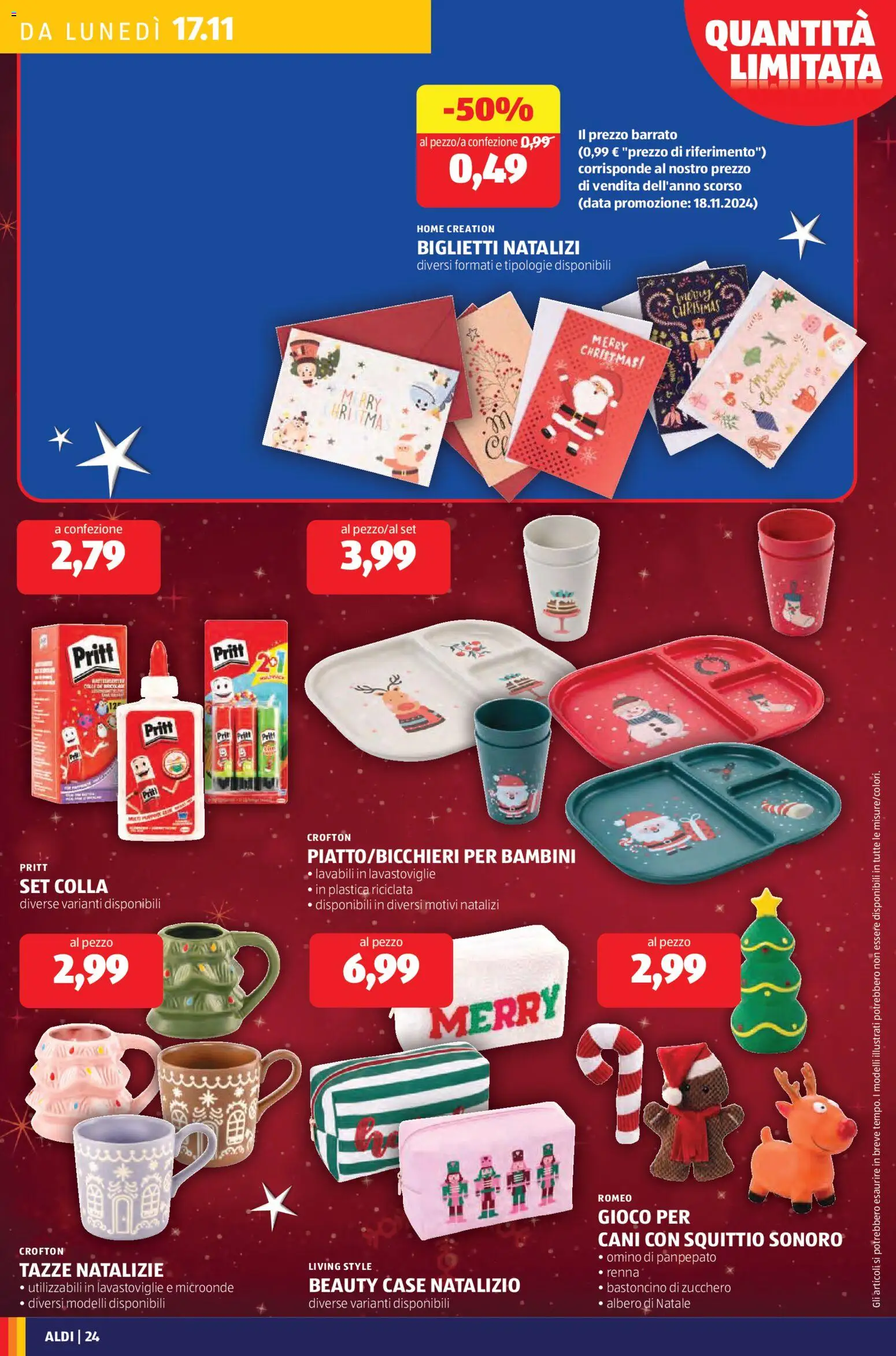 Volantino Aldi del 17.11.2025 | Pagina: 26 | Prodotti: Microonde, Albero di natale, Colla, Gioco