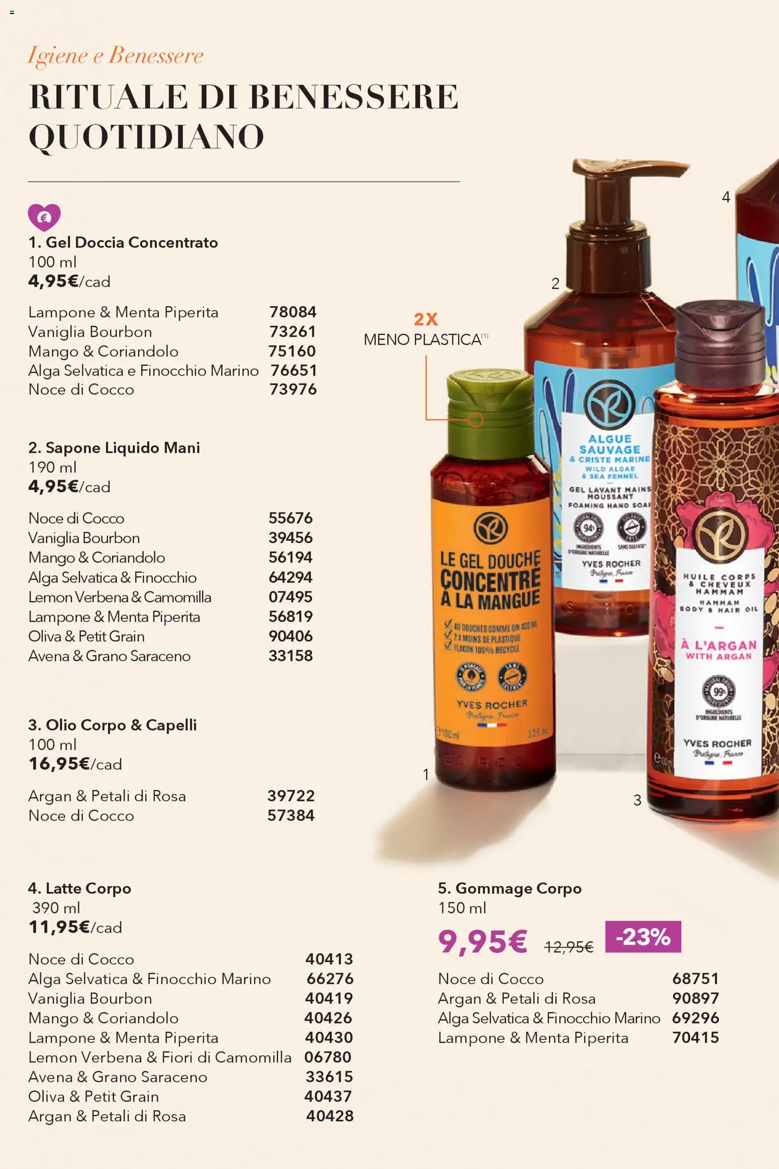 Volantino Yves Rocher del 02.04.2026 | Pagina: 54 | Prodotti: Latte, Olio, Cocco, Menta