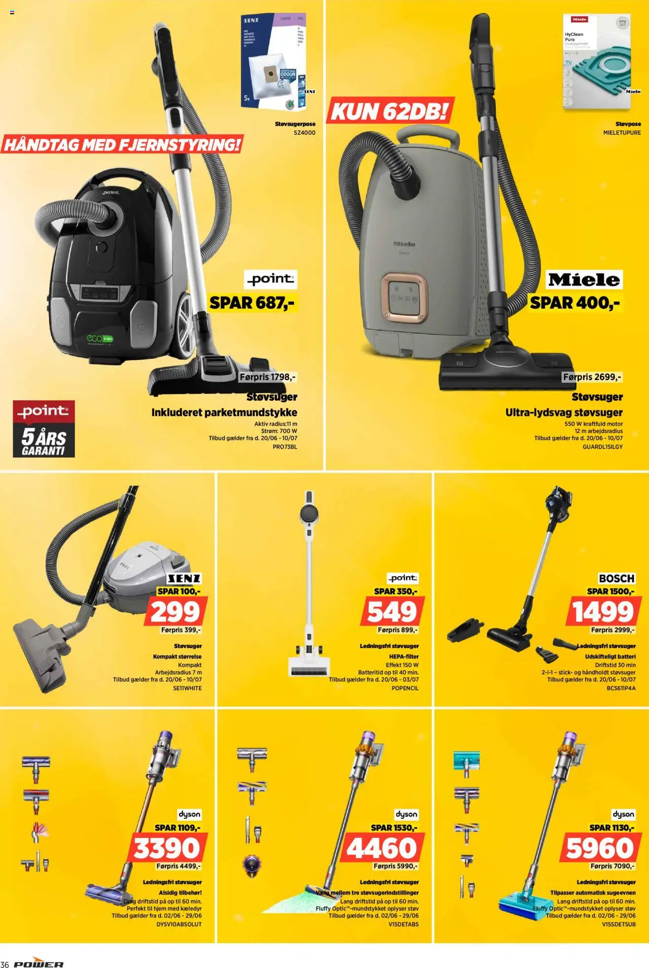 Power Tilbudsavis gyldig fra 20.06.2025 | Side: 36 | Produkter: Støvsuger, Batteri