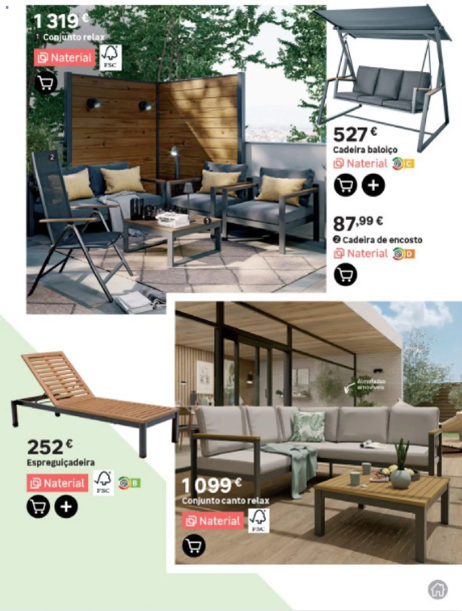 Leroy Merlin Arquipélago dos Açores │ válido de 12.03.2026 | Página: 11 | Produtos: Baloiço, Espreguiçadeira, Cadeira