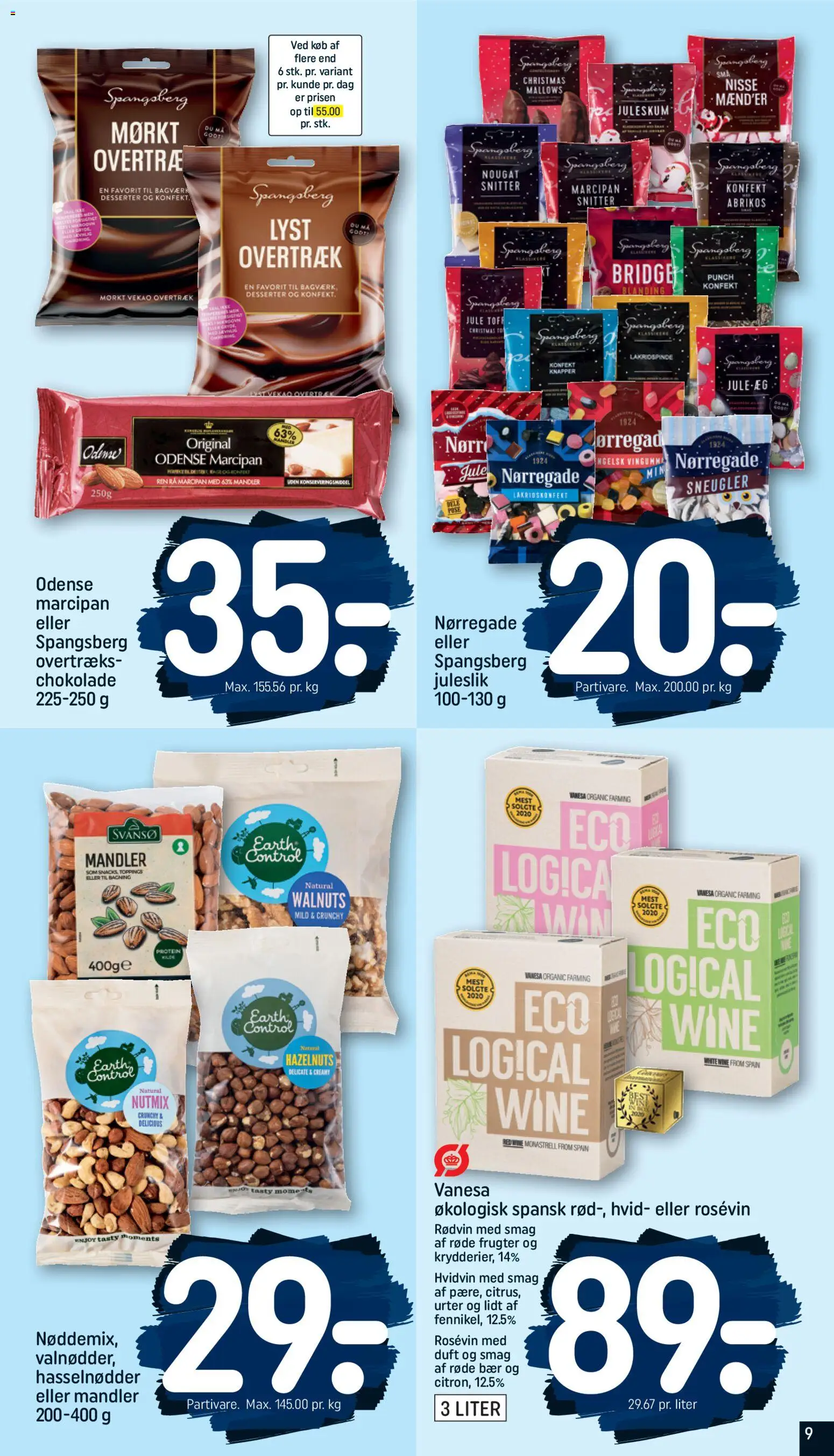 Rema 1000 tilbudsavis – gyldig fra 02.11.2025 | Side: 9 | Produkter: Mandler, Hasselnødder, Marcipan, Søm