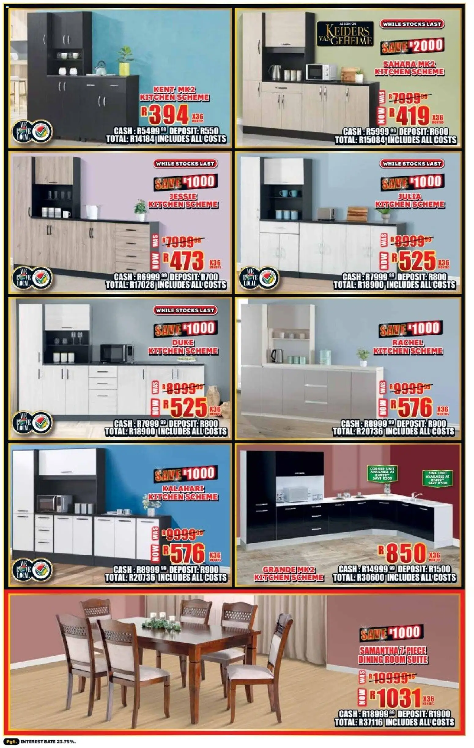 New Lewis Stores catalogue – valid from 05.01.2026 | Page: 8 | Products: Dining room suite, Sink