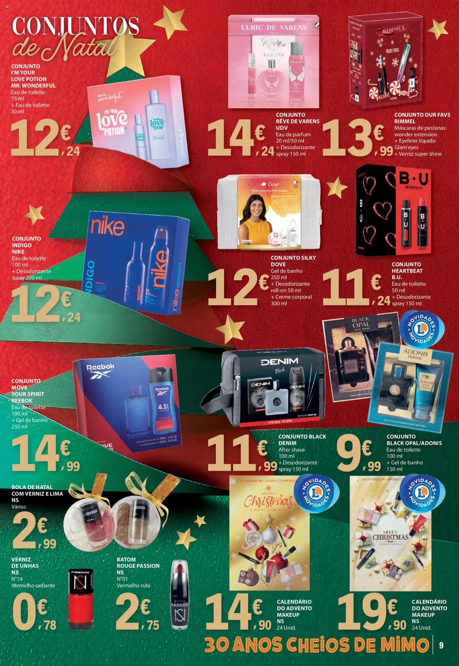E.Leclerc - Folheto Presentes de Natal │ válido de 02.12.2025 | Página: 9 | Produtos: Batom, Gel de banho, Desodorizante, Creme