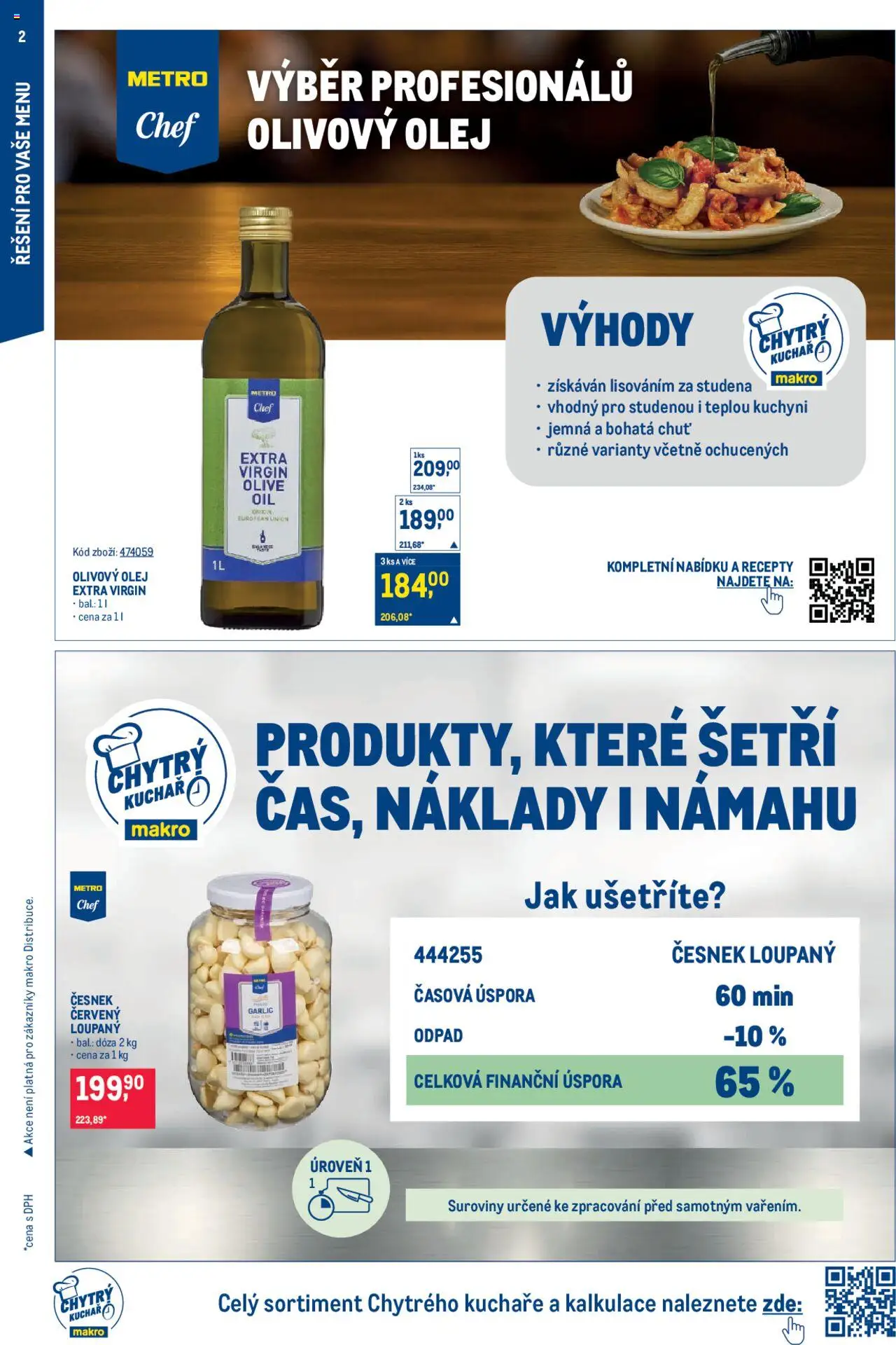 Makro leták - Gastronomie od 13.08.2025 | Strana: 2 | Produkty: Olivový olej, Olej, Česnek