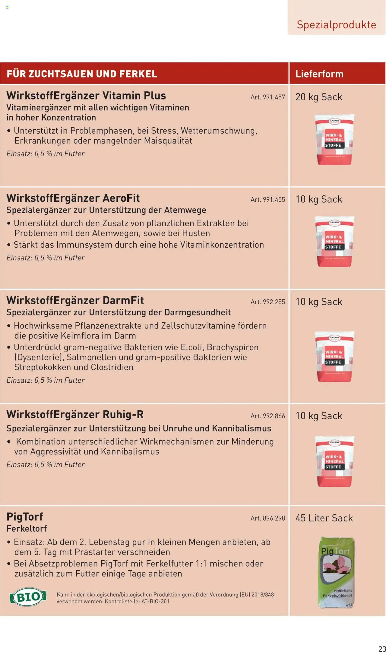 Lagerhaus Prospekt Zuchtsau & Ferkel gültig ab 14.03.2025 | Seite: 23