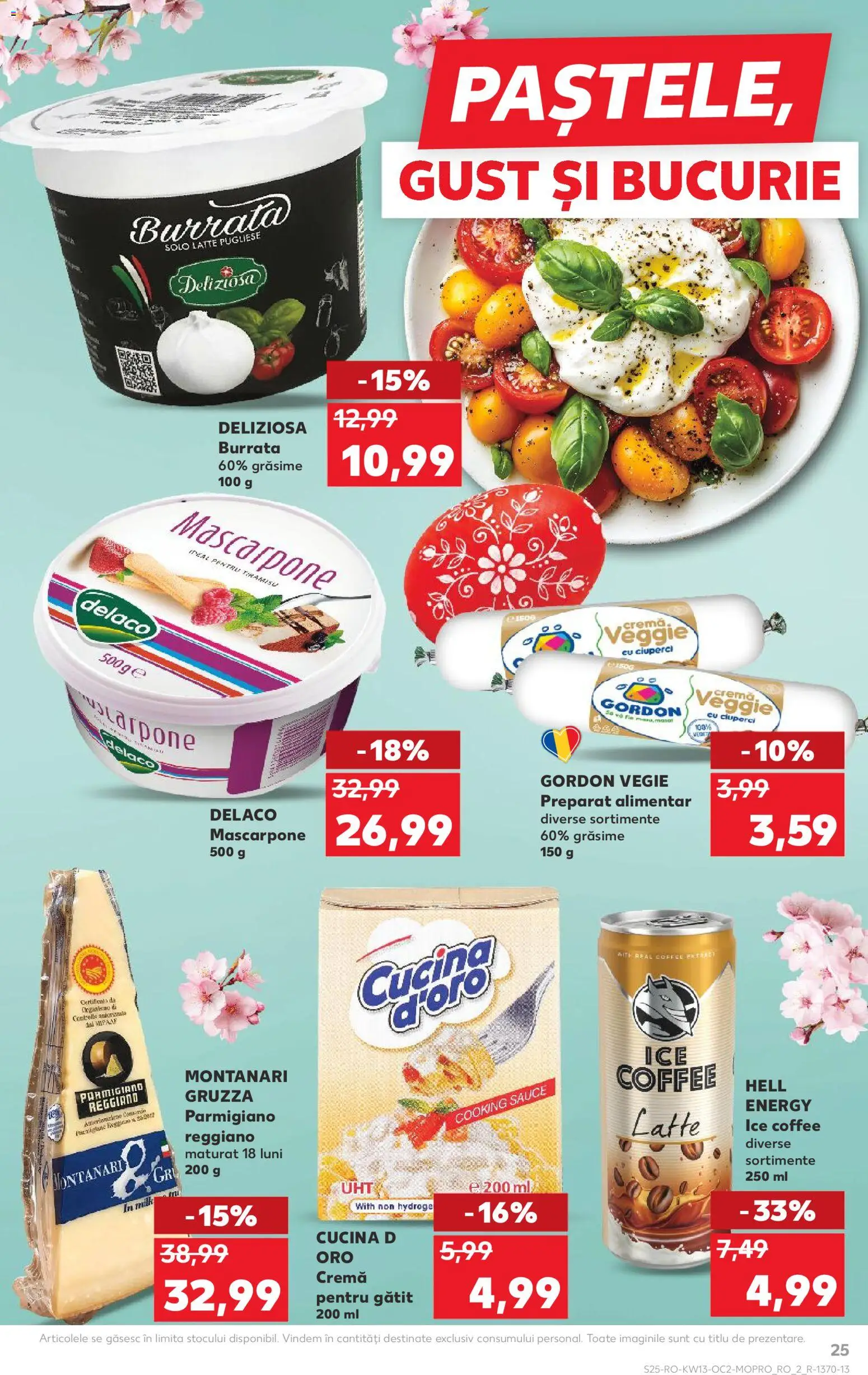 Noul catalog Kaufland – valabil de la 25.03.2026 | Pagină: 25 | Produse: Çift taraflı üst, Ciuperci, Cremă, Tiramisu