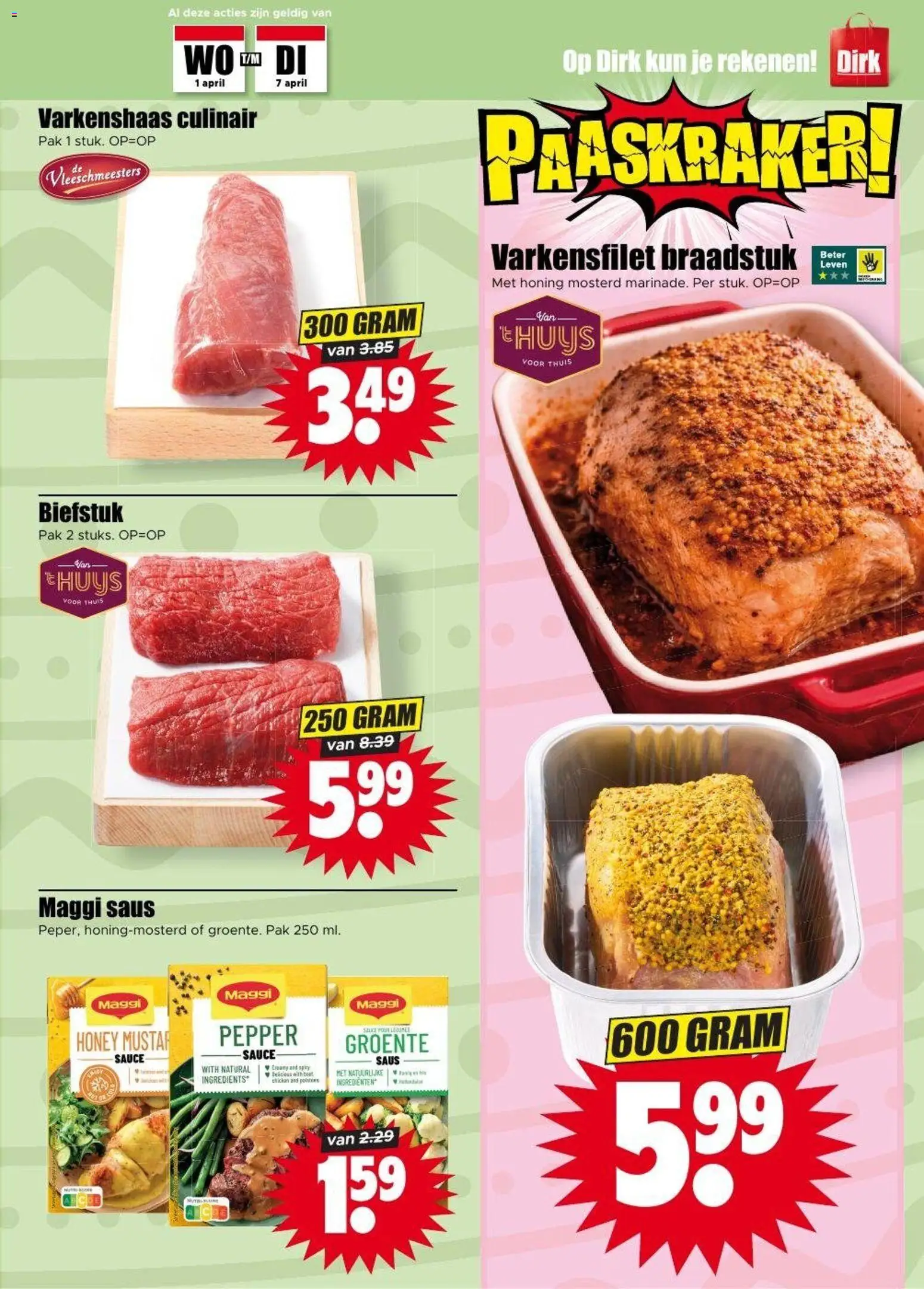 {H1} | Pagina: 17 | Producten: Biefstuk, Saus