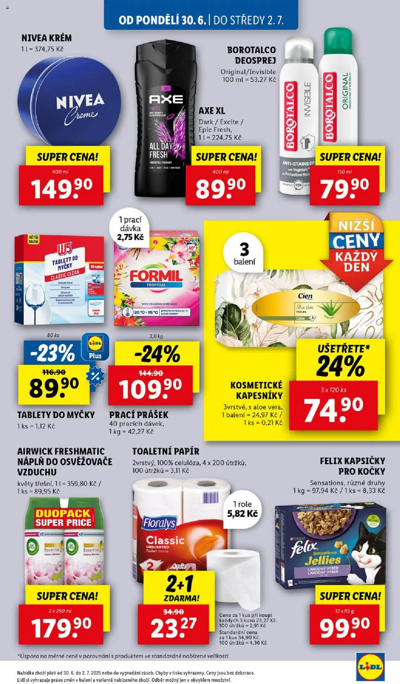 Lidl leták od 30.06.2025 | Strana: 35 | Produkty: Krém, Kapsičky pro kočky, Prací Prášek, Prací prášek Formil