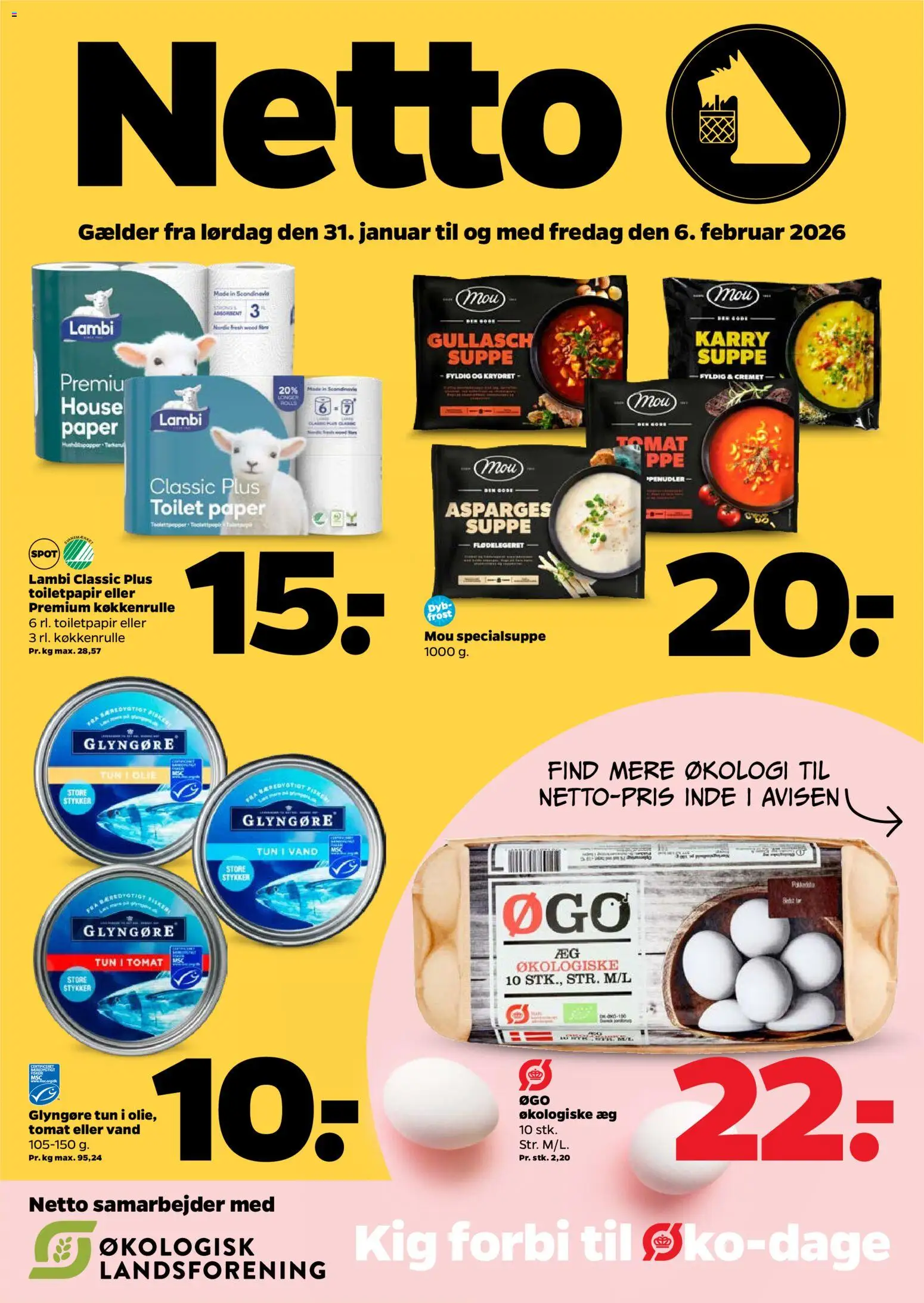 Netto tilbudsavis – gyldig fra 31.01.2026 | Side: 1 | Produkter: Karry, Æg, Toilet, Asparges