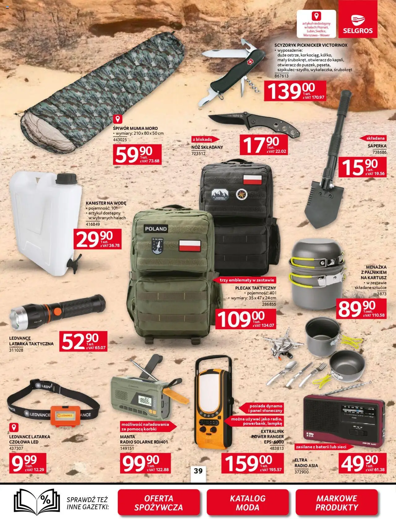 Selgros cash&carry Gazetka - Oferta przemysłowa od 23.10.2025 | Strona: 41 | Produkty: Plecak, Radio, Sztućce