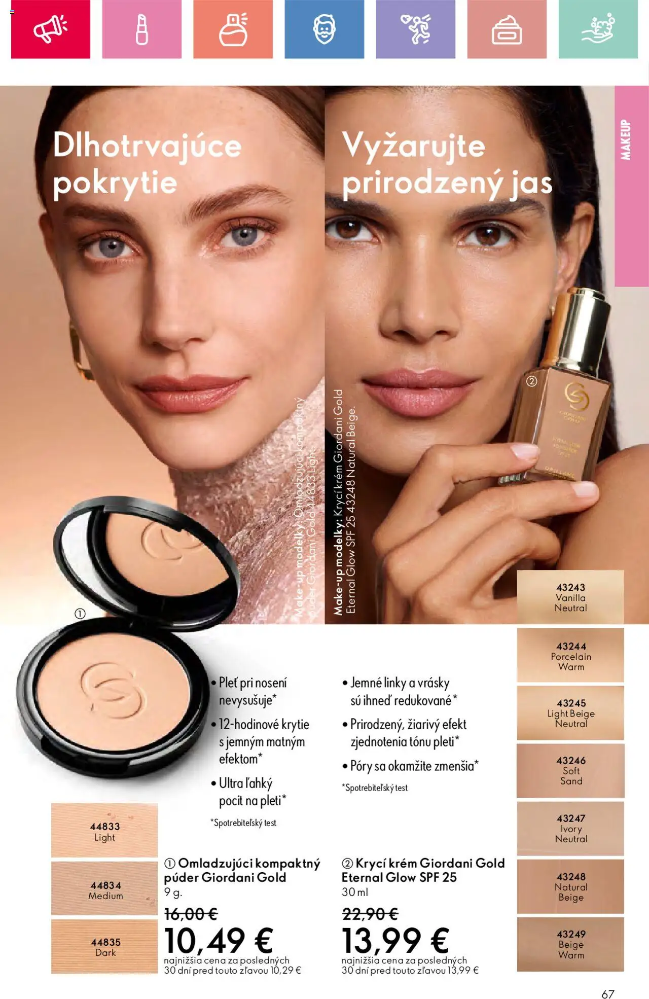 Katalóg Oriflame 9 2025 │ platný od 15.06.2025 | Strana: 67 | Produkty: Púder, Krém