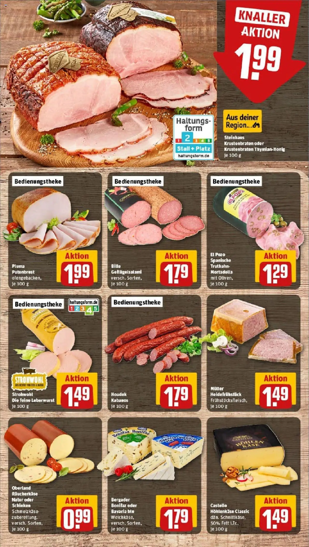 Rewe prospekt Erkelenz / Gerderath	 - gültig ab dem 13.07.2025 | Seite: 9 | Produkte: Käse, Krustenbraten, Salami, Schinken