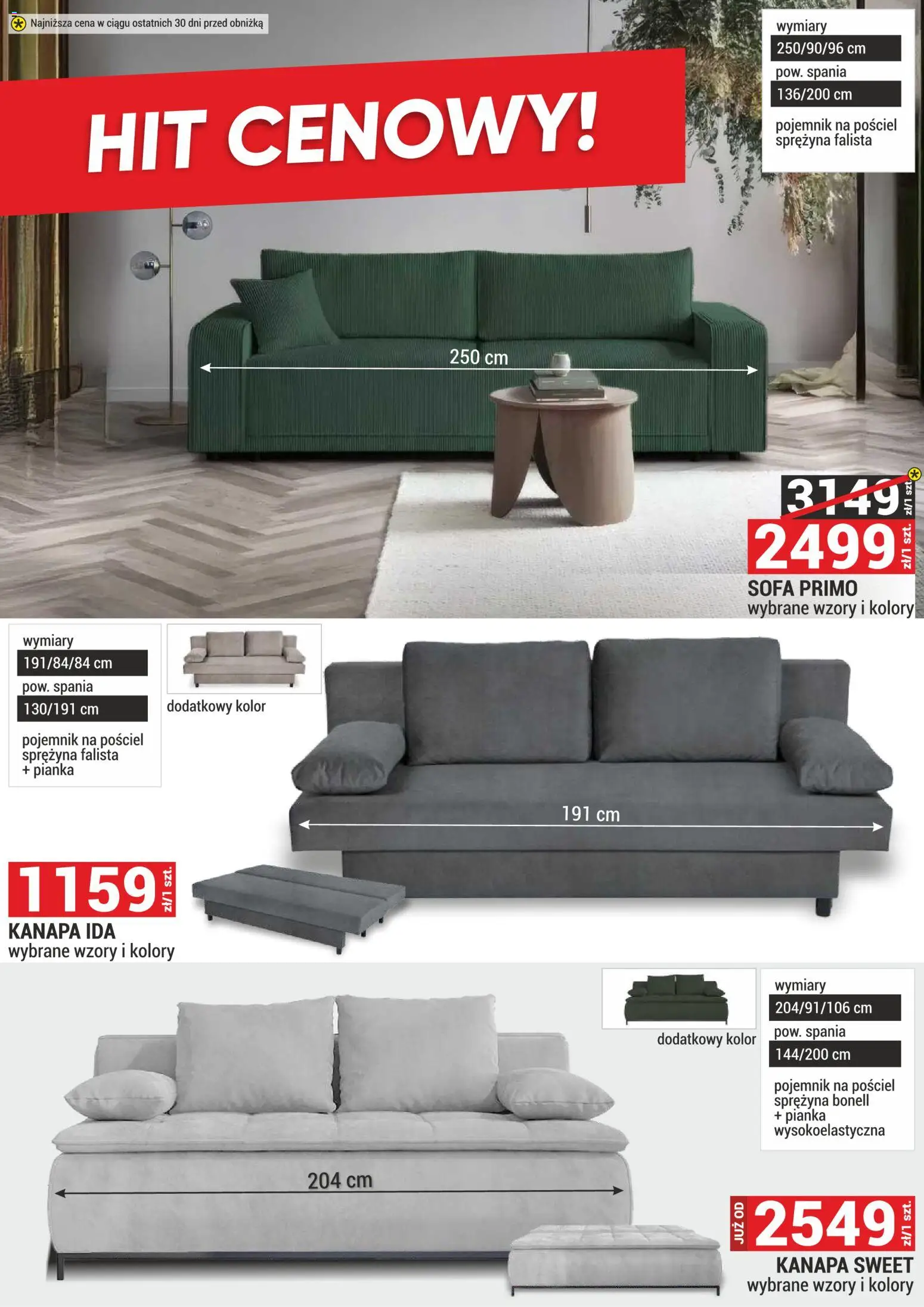 Merkury Market Gazetka - Meble, Wypoczynki, Materace od 01.11.2025 | Strona: 3 | Produkty: Pościel, Sofa, Kanapa