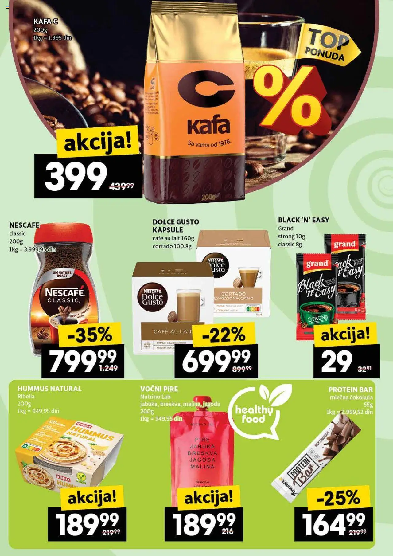 Idea katalog - važi od 16.10.2025 | Strana: 22 | Proizvode: Dolce Gusto, Hummus, Protein bar, Breskva