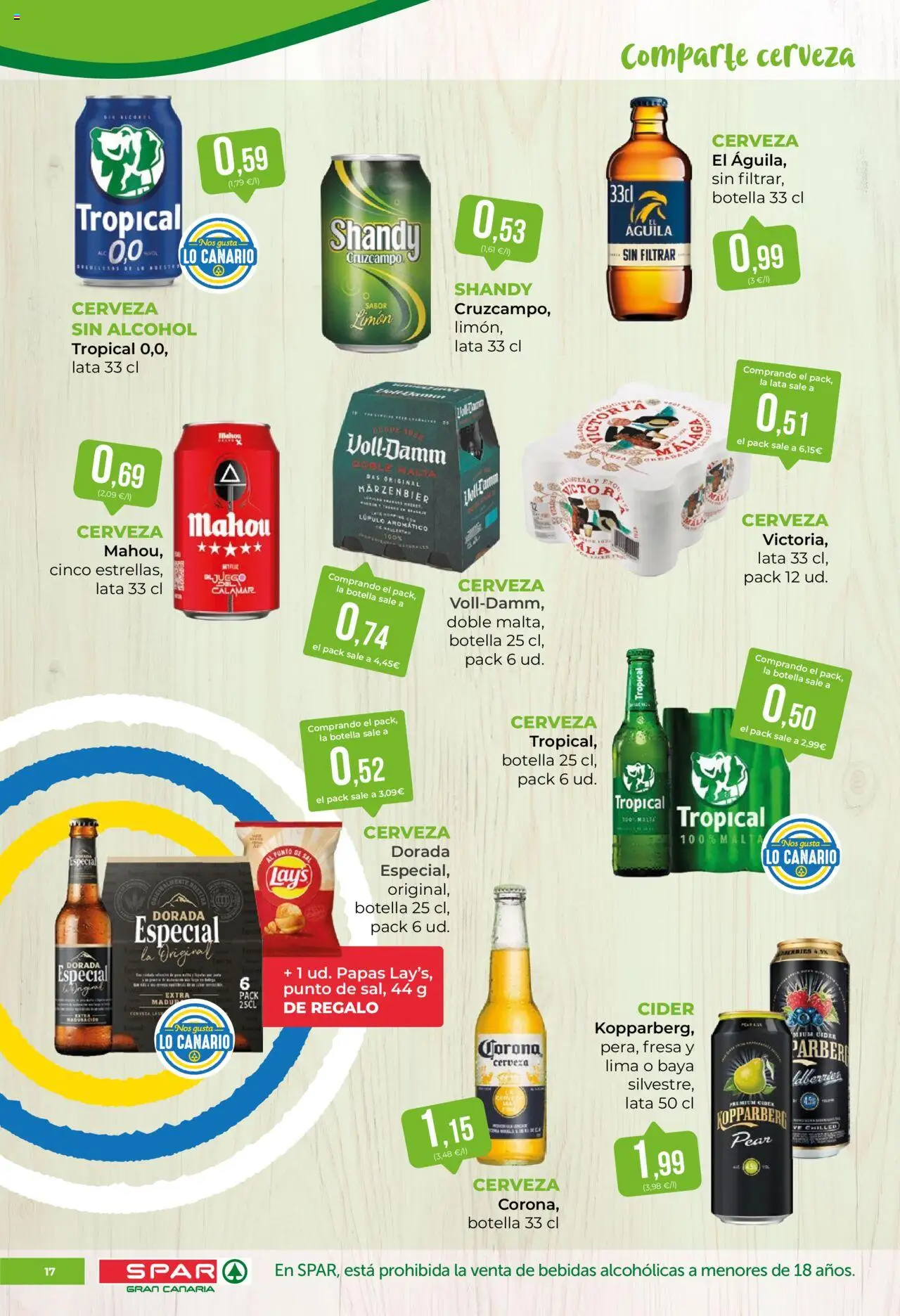 Spar folleto │ válido desde el 22.08.2025 | Página: 17 | Productos: Lima, Cerveza