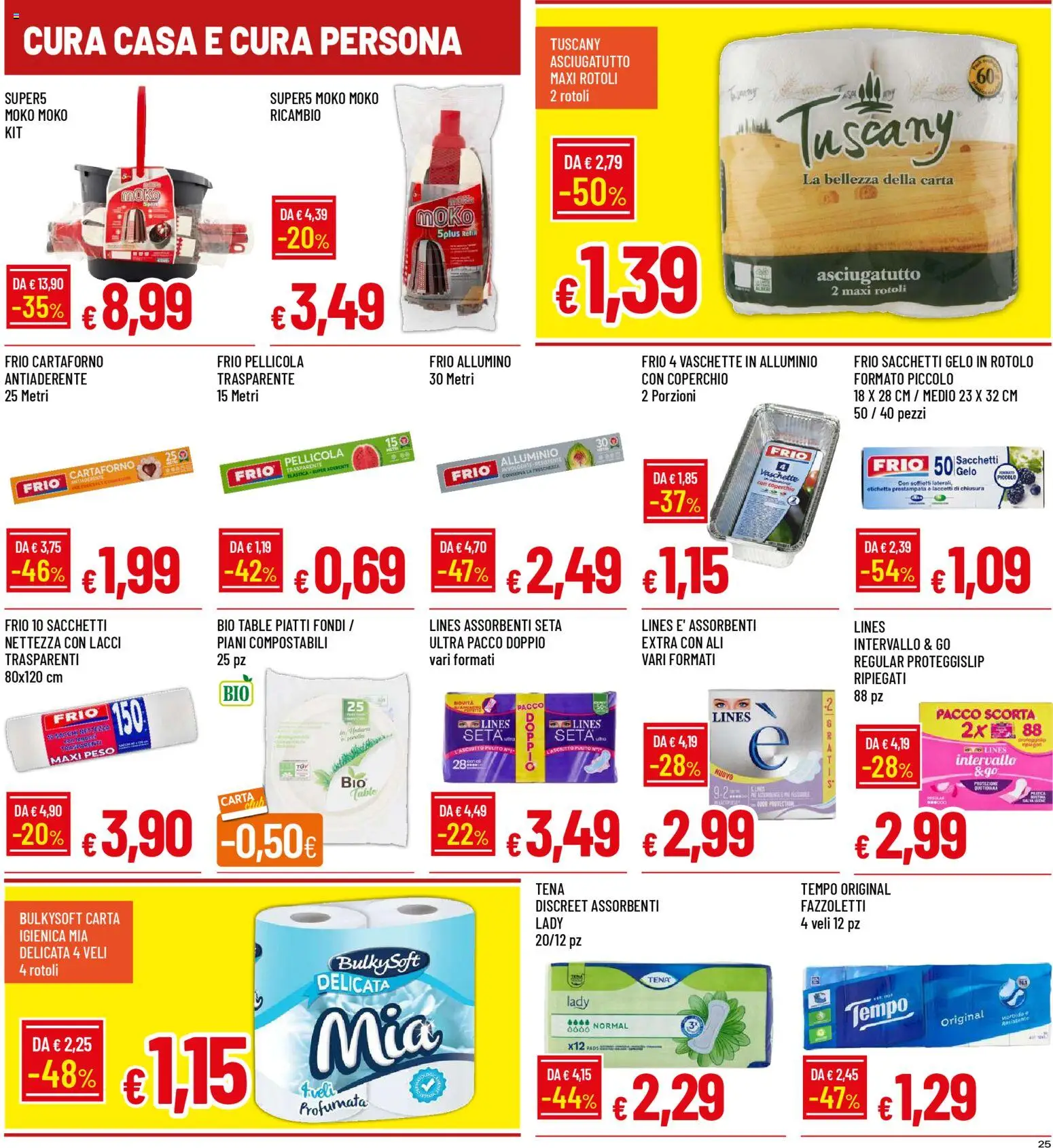 Volantino Galassia del 04.12.2025 | Pagina: 25 | Prodotti: Fazzoletti, Asciugatutto, Pellicola, Vaschette