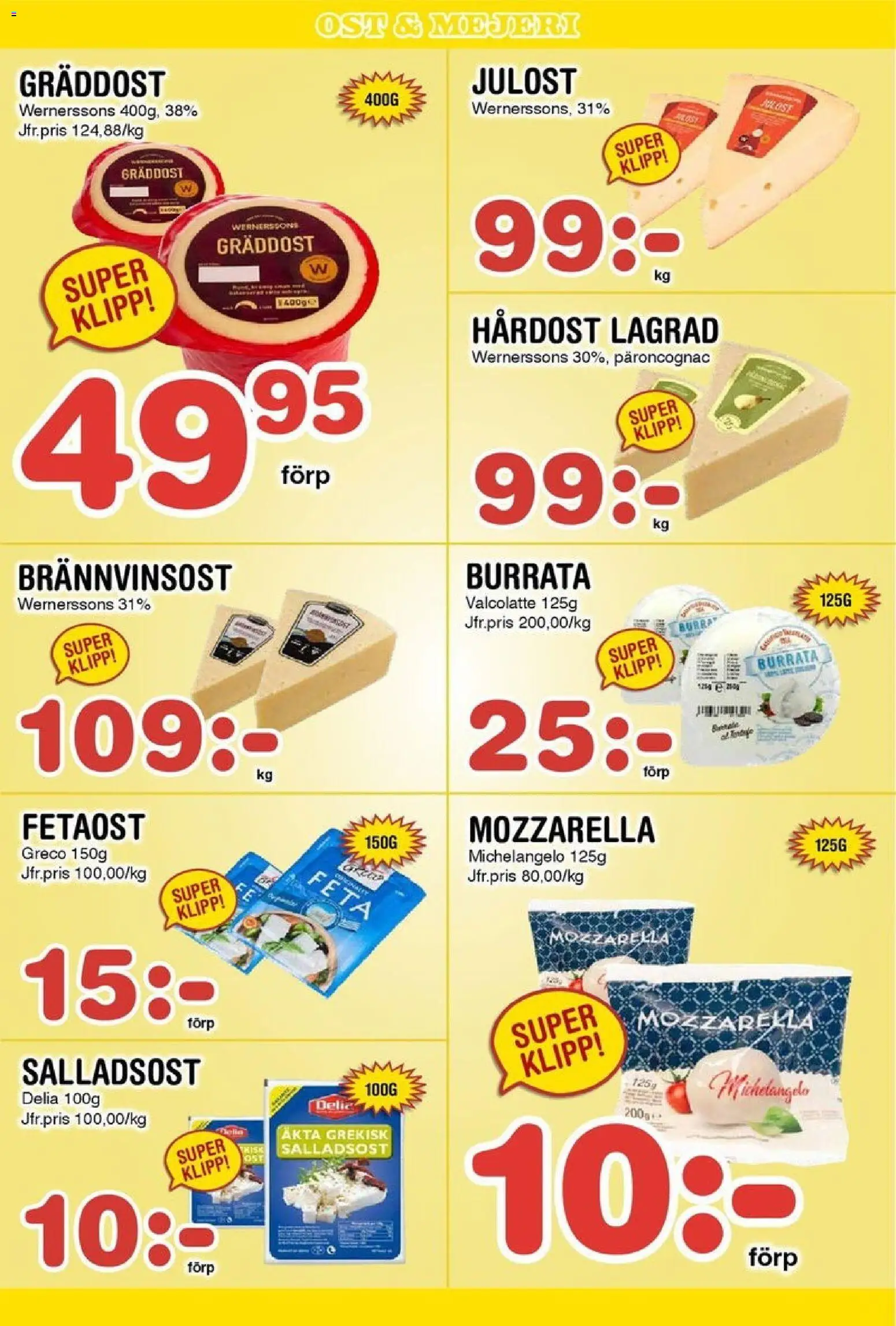 Nya Pulsen reklamblad aktuell från 24.11.2025 | Sida: 12 | Produkter: Burrata, Fetaost, Ost