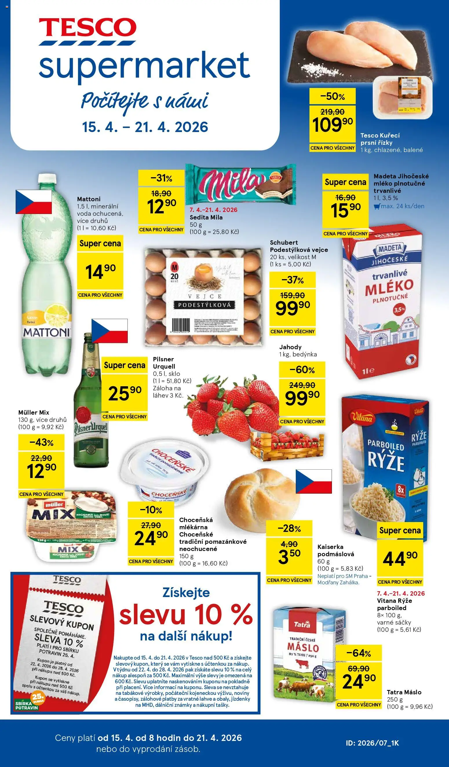 Tesco leták - Supermarket od 15.04.2026 | Strana: 1