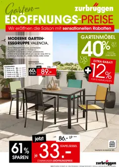 Zurbrüggen Garten Eröffnungspreise ab 31.03.2026 gültig
