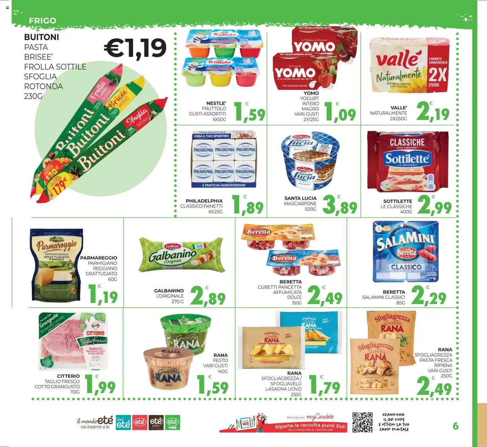 Volantino Eté del 12.12.2025 | Pagina: 6 | Prodotti: Prosciutto, Lasagna, Mascarpone, Parmigiano