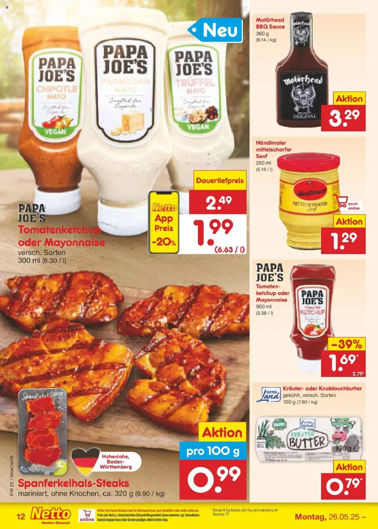 Netto Marken-Discount prospekt Gemmingen	 - gültig ab dem 26.05.2025 | Seite: 16 | Produkte: Butter, Tomaten, Mayonnaise, Ketchup