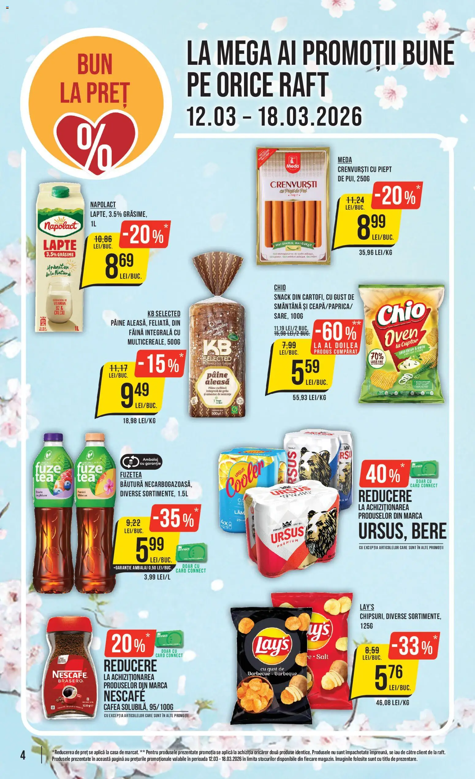 Noul catalog Mega Image – valabil de la 12.03.2026 | Pagină: 4 | Produse: Hacıyatmaz Kedi Oyuncağı, Crenvurști, Cafea, Ceapă