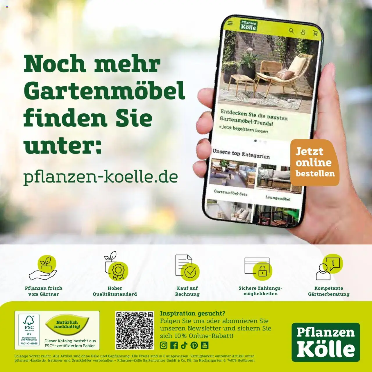 Pflanzen-Kölle Gartenmöbel Katalog 2025 – gültig ab 22.01.2025 | Seite: 80 | Produkte: Top, Gartenmöbel