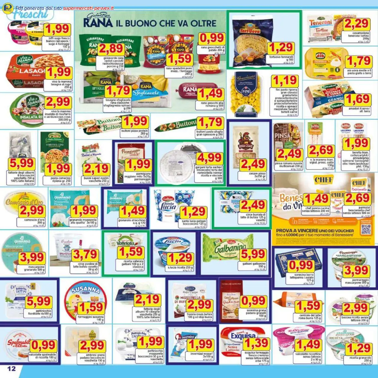 Volantino Pewex del 08.10.2025 | Pagina: 12 | Prodotti: Panna, Patate, Burro, Torta