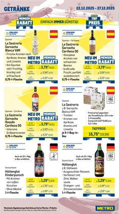 Metro Prospekt 	 ab 22.12.2025 gültig | Seite: 18 | Produkte: Rotwein, Box, Kirschen, Limette