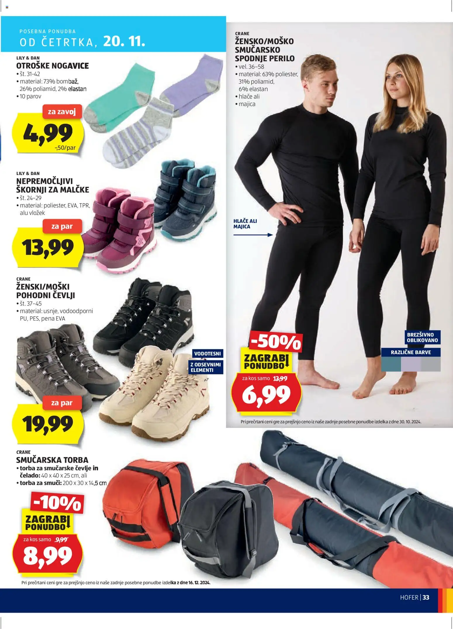 Hofer SI katalog | vrijedi od 13.11.2025 | Stranica: 33 | Proizvodi: Majica, Hlače, Torba