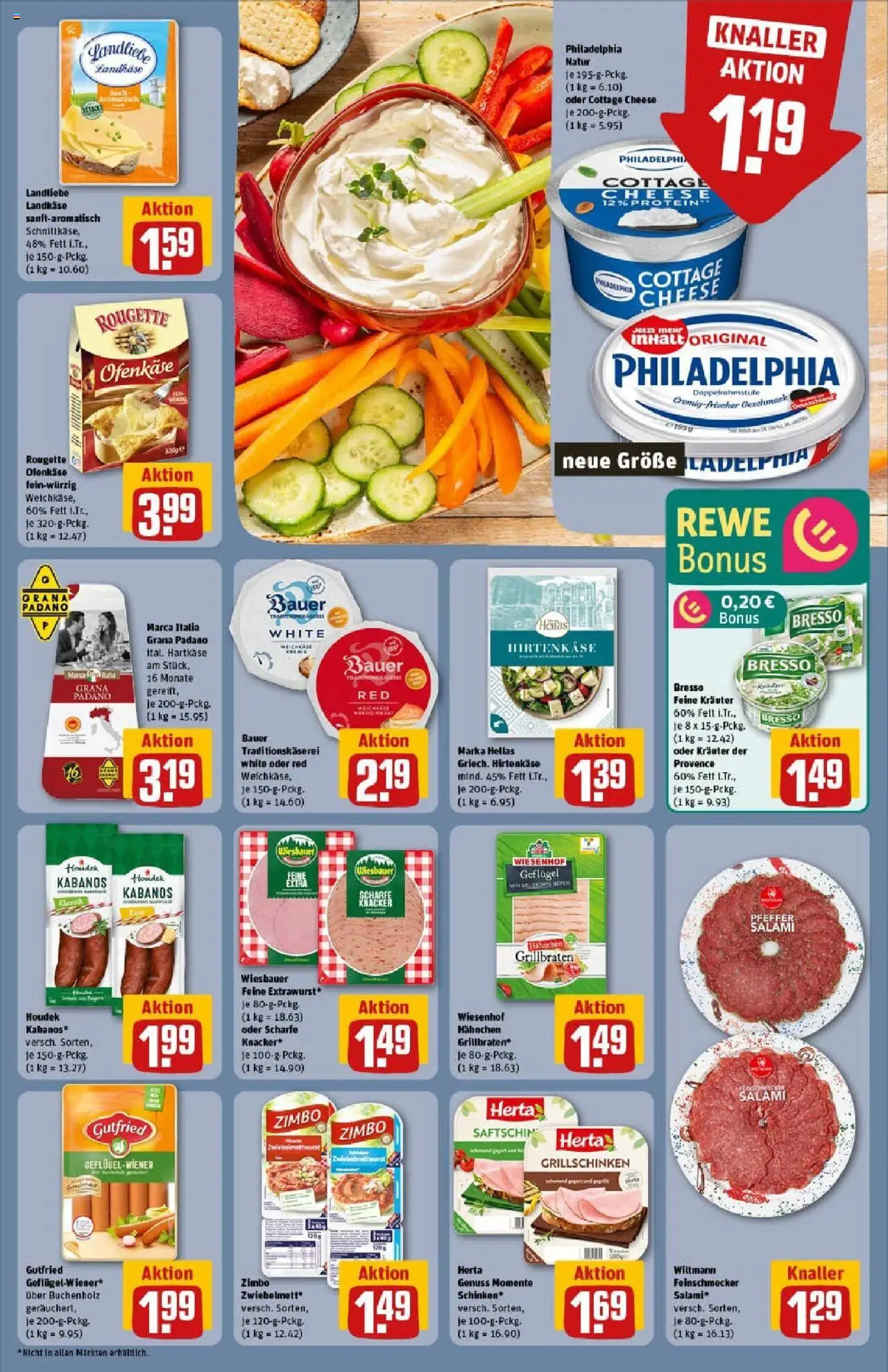 Rewe prospekt Asslar	 – gültig ab 13.10.2025 | Seite: 13 | Produkte: Hahnchen, Feta, Philadelphia, Salami