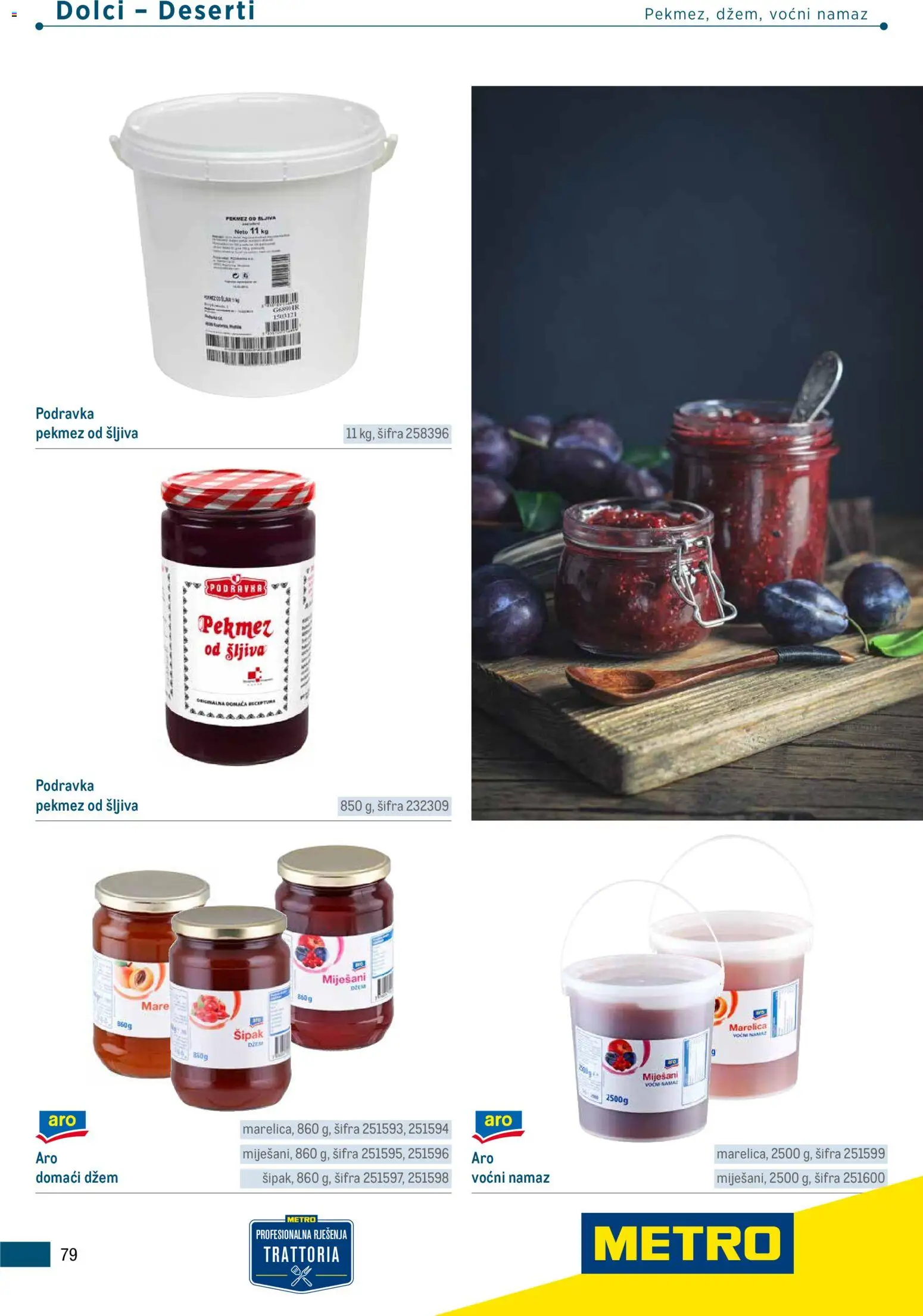 Metro katalog | vrijedi od 05.03.2026 | Stranica: 79 | Proizvodi: Pekmez, Podravka, Šljiva, Džem