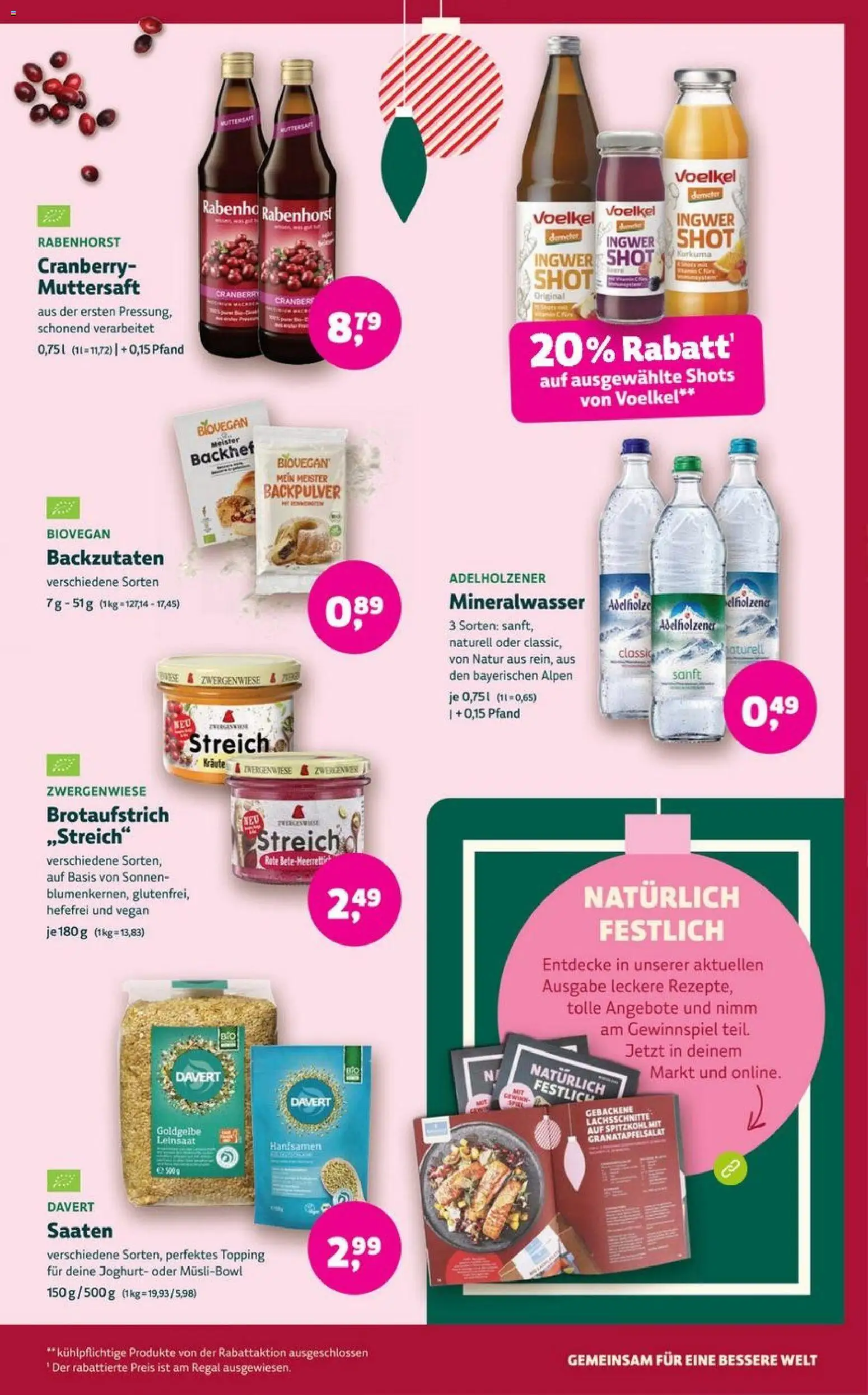 Denns BioMarkt Angebote – gültig ab 03.12.2025 | Seite: 9 | Produkte: Joghurt, Regal, Adelholzener, Mineralwasser