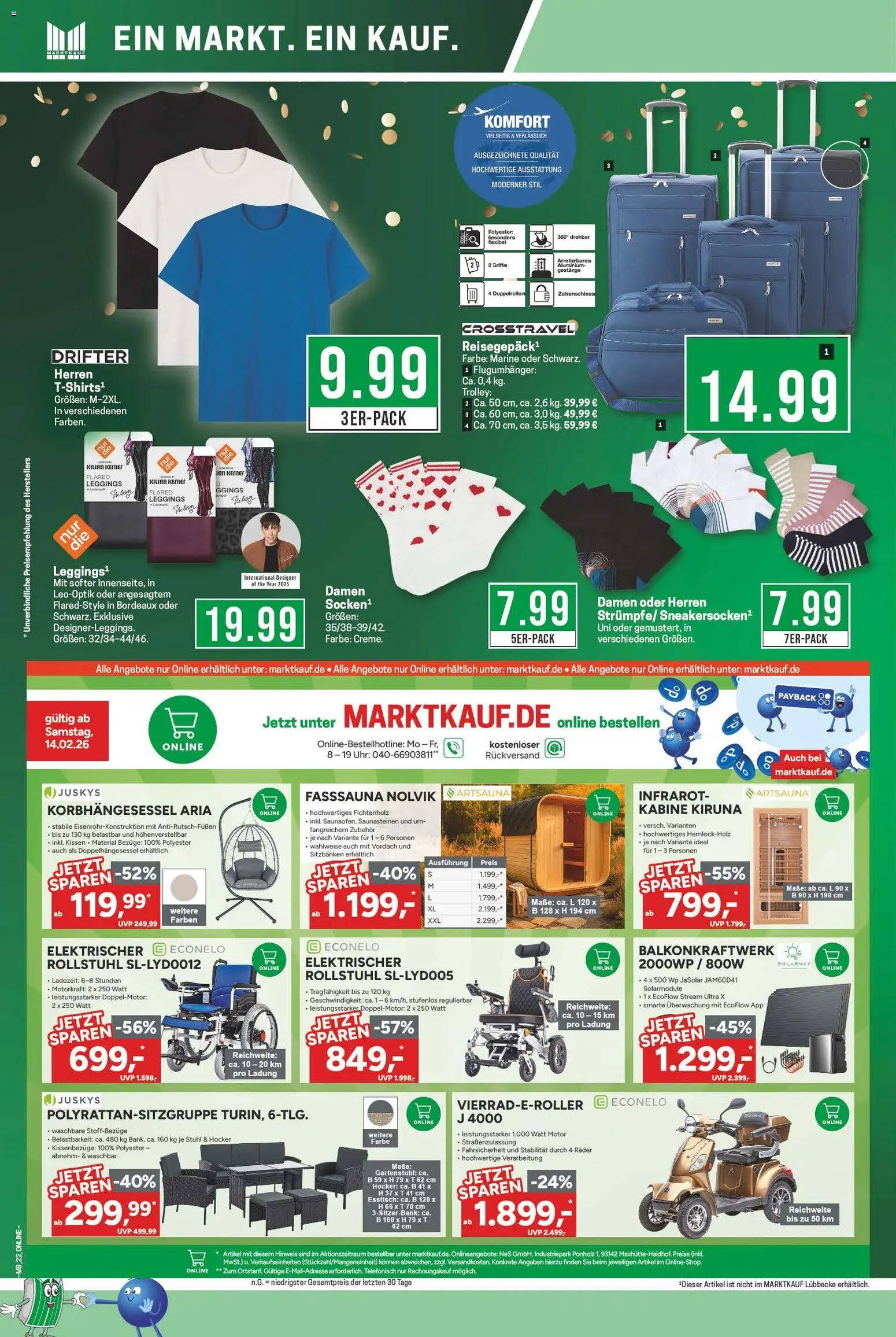 Marktkauf Prospekt 	 – gültig ab 16.02.2026 | Seite: 22 | Produkte: Kissen, Stuhl, Leggings, Uhr